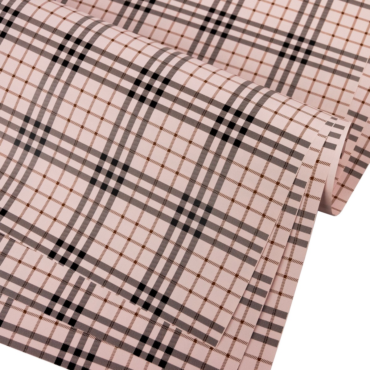 Пленка матовая Клетка 65мкр, 20 листов, 58х58см, розовый в интернет-магазине флористических аксессуаров Азалия Декор