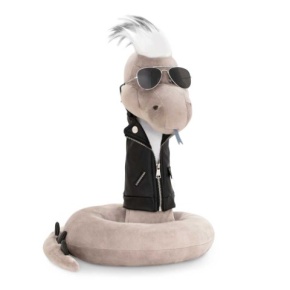 Игрушка м/н Змей Димон, 40см, серый в интернет-магазине флористических аксессуаров Азалия Декор