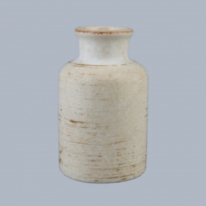 Ваза Бутылочка (керамика), D8,5xН13,5см, белый в интернет-магазине флористических аксессуаров Азалия Декор