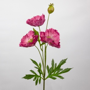 Мак, 68см, красный в интернет-магазине флористических аксессуаров Азалия Декор