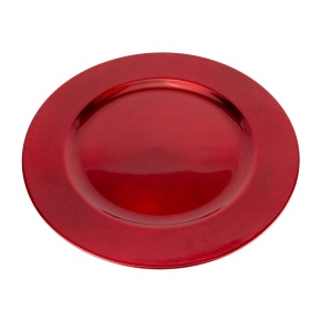 Поднос (пластик), D33см, красный в интернет-магазине флористических аксессуаров Азалия Декор