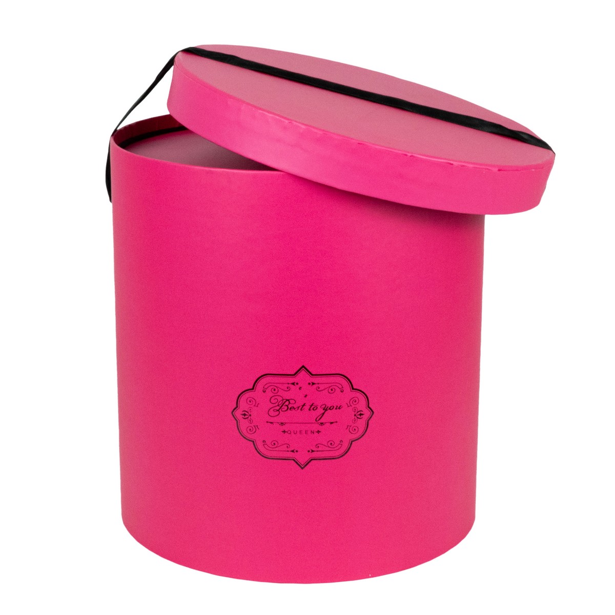 Набор коробок подарочных круглых 3шт., D25,5xH27,8см, фуксия в интернет-магазине флористических аксессуаров Азалия Декор