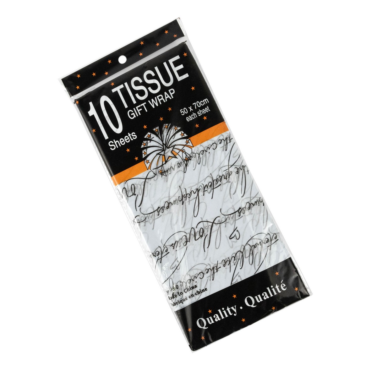 Бумага тишью Письмо 20г/м2, 10 листов, 50х70см, черный в интернет-магазине флористических аксессуаров Азалия Декор