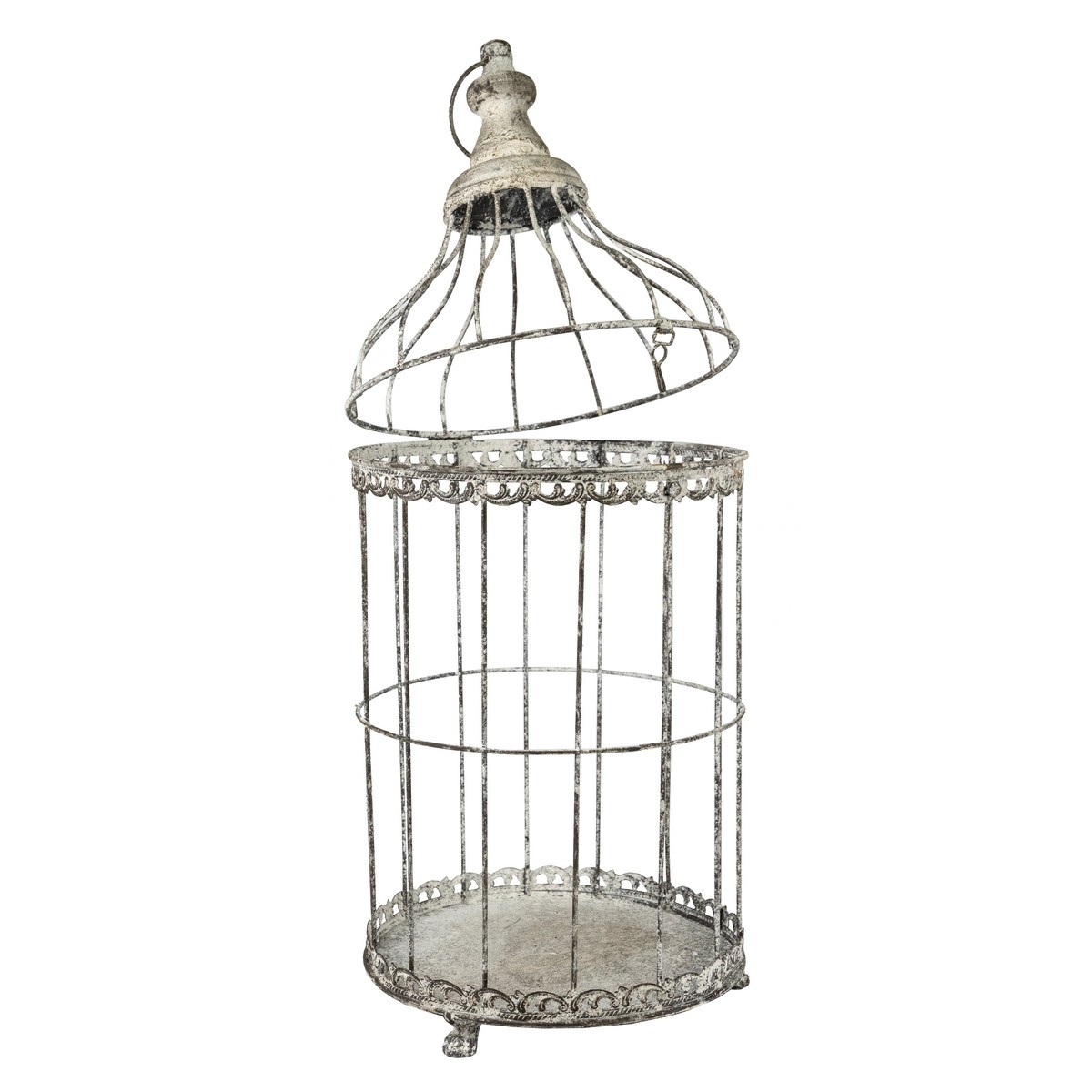 Набор клеток 2шт. (металл), D24хH53см, белый в интернет-магазине флористических аксессуаров Азалия Декор