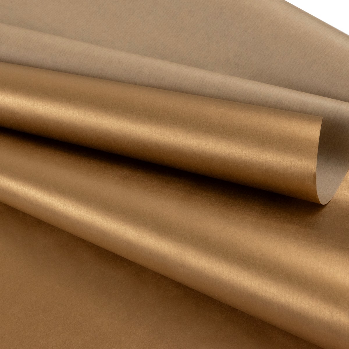 Бумага упаковочная крафт 40гр, 68 см 10 м, золотой в интернет-магазине флористических аксессуаров Азалия Декор