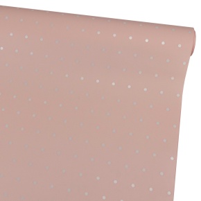 Пленка Горошек 65мкр, 58 см 10 м, розовый в интернет-магазине флористических аксессуаров Азалия Декор