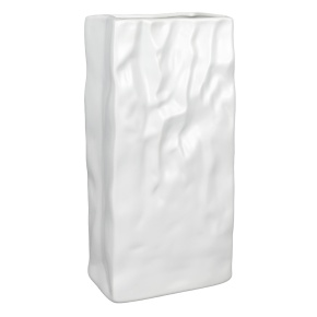 Ваза (керамика), 12,5x7,5xH25,5см, белый в интернет-магазине флористических аксессуаров Азалия Декор