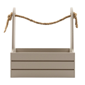 Корзина (дерево), 21х12х23см, светло-серый в интернет-магазине флористических аксессуаров Азалия Декор