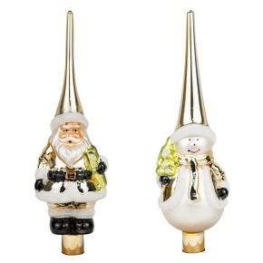 Наконечник на елку (стекло), 28,5х8х8см, в асс., золотой в интернет-магазине флористических аксессуаров Азалия Декор