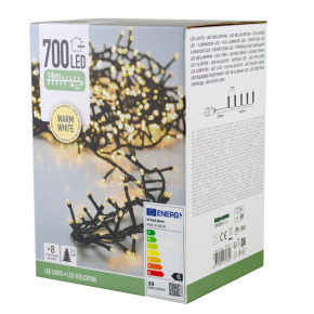 Гирлянда светодиодная 14м, 700 ламп, тепл. бел. свет, шнур 3м, зел. в интернет-магазине флористических аксессуаров Азалия Декор