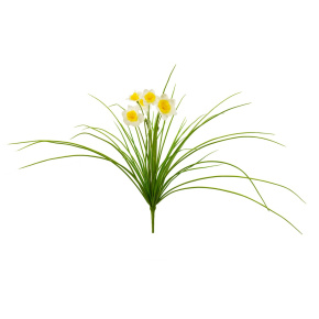 Нарцисс на вставке, 43см, белый в интернет-магазине флористических аксессуаров Азалия Декор