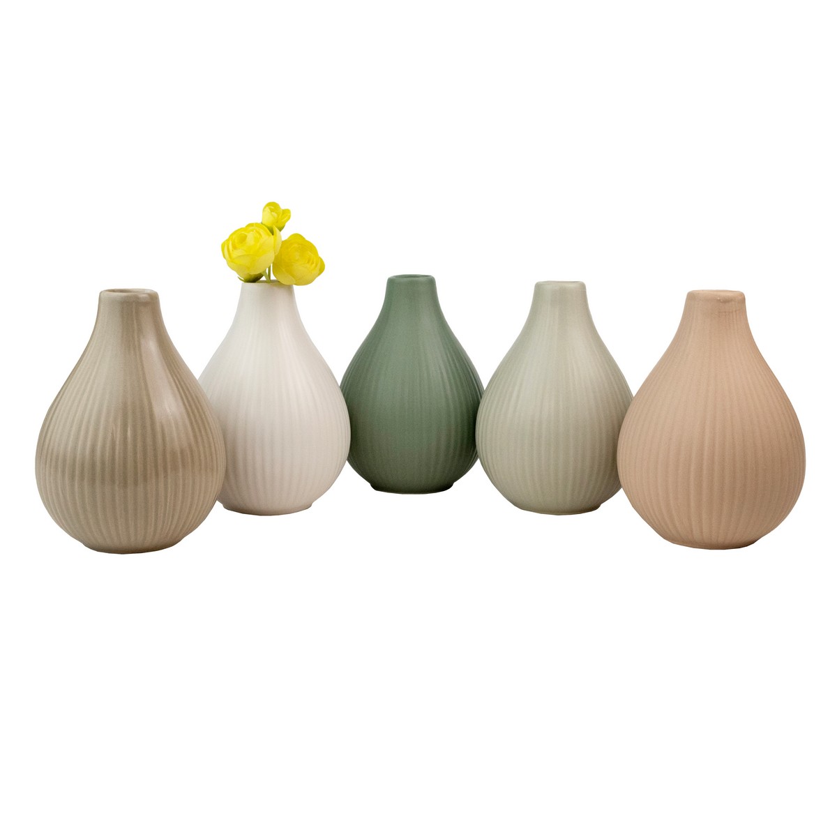 Ваза (керамика), H14,5x10,5x10,5см, цв. в асс. в интернет-магазине флористических аксессуаров Азалия Декор