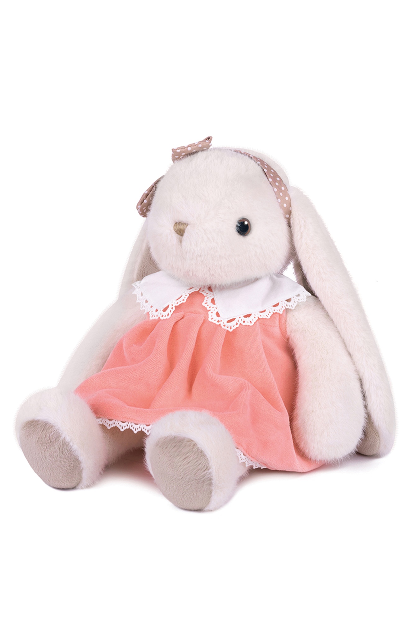 Игрушка м/н Зайка Элли, 50см, белый/розовый в интернет-магазине флористических аксессуаров Азалия Декор