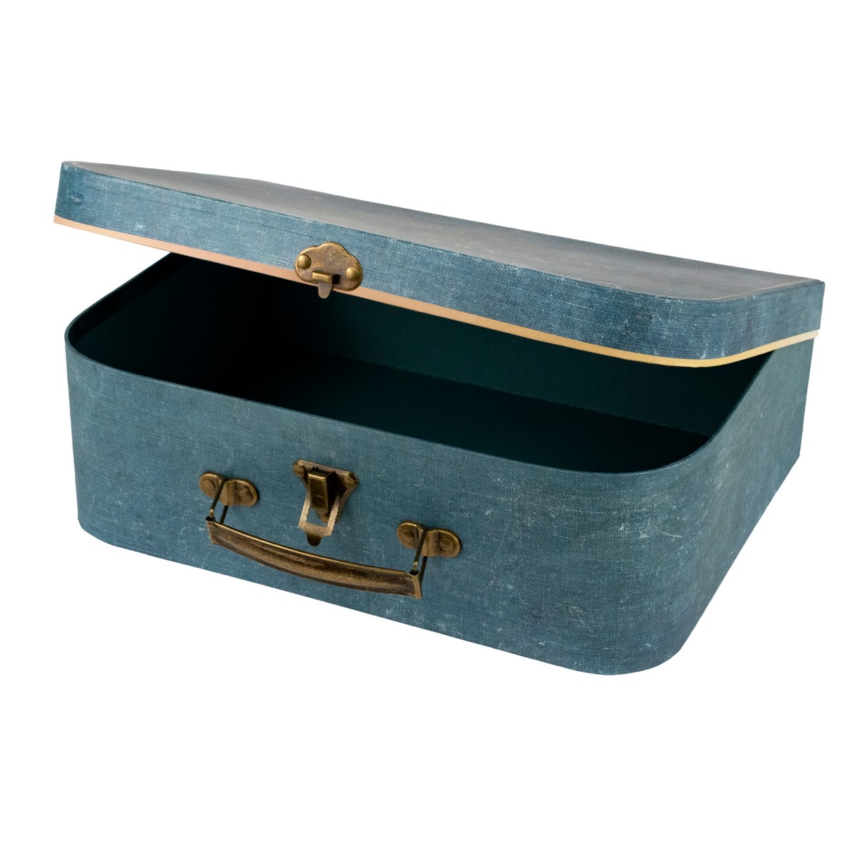 Набор коробок подарочных Чемодан 3шт., 30,2х21,9хH9,5см, синий в интернет-магазине флористических аксессуаров Азалия Декор