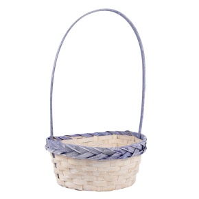 Корзина плетеная (бамбук), 23x17x10хH36см, сиреневый в интернет-магазине флористических аксессуаров Азалия Декор