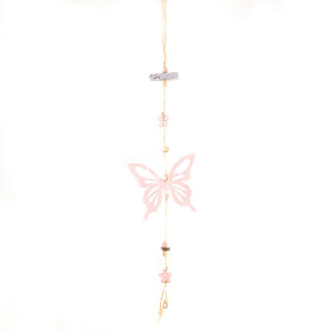 Украшение подвесное Бабочка, 50х12см, розовый в интернет-магазине флористических аксессуаров Азалия Декор