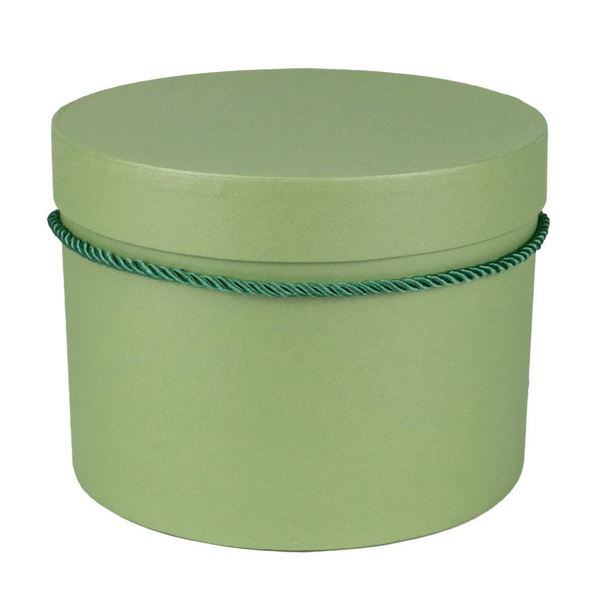 Набор коробок подарочных круглых 3шт., D19,7xH14,5см, зеленый в интернет-магазине флористических аксессуаров Азалия Декор