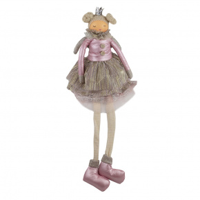 Сувенир Принцесса сидящая, H54х19х15см, розовый в интернет-магазине флористических аксессуаров Азалия Декор