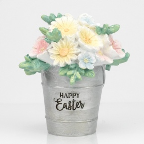 Сувенир Цветы в кашпо (полирезин), H11x10,5x9см, цв. в асс. в интернет-магазине флористических аксессуаров Азалия Декор