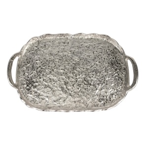 Поднос (металл), 44x28xH4см, серебряный в интернет-магазине флористических аксессуаров Азалия Декор
