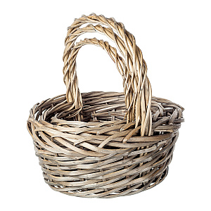 Набор корзин плетеных 3шт. (ива), 44x34x17xH39см, натуральный в интернет-магазине флористических аксессуаров Азалия Декор