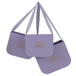 Набор коробок для цветов 3шт., 16,5х12хH12,5 см, сиреневый в интернет-магазине флористических аксессуаров Азалия Декор