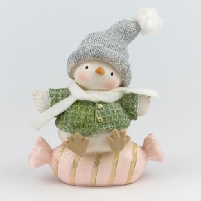 Сувенир Пингвин на конфете (полирезин), Н16х13,8х8см, зеленый в интернет-магазине флористических аксессуаров Азалия Декор