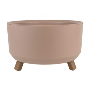 Кашпо со вставкой Грация Прайм (пластик), D18xH10,5см, 1,3л, коричневый в интернет-магазине флористических аксессуаров Азалия Декор