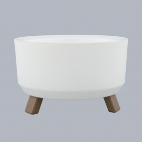 Кашпо со вставкой Грация Прайм (пластик), D15xH9см, 0,7л, белый в интернет-магазине флористических аксессуаров Азалия Декор