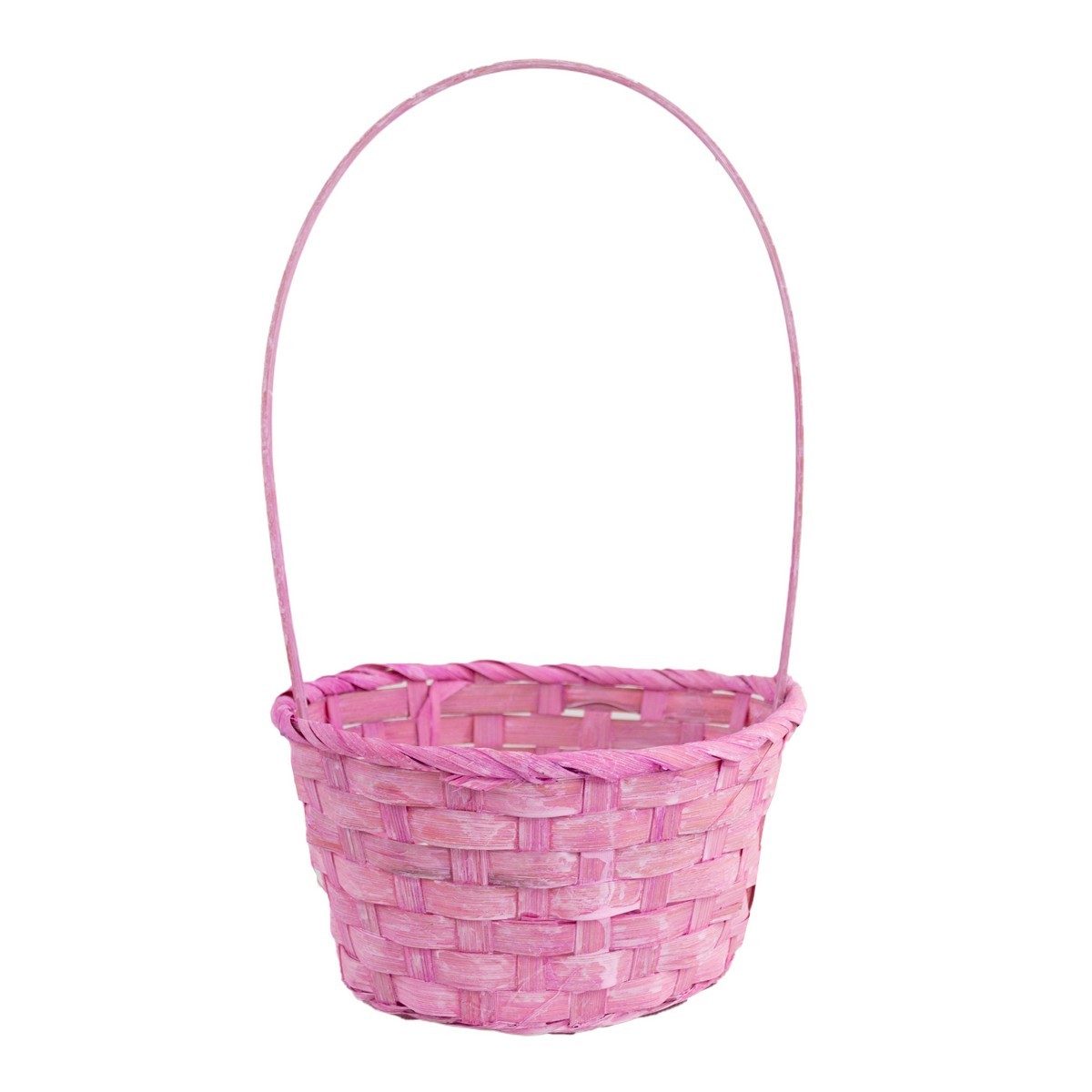 Набор корзин плетеных 3шт.(бамбук), D21х10хH36см, розовый в интернет-магазине флористических аксессуаров Азалия Декор