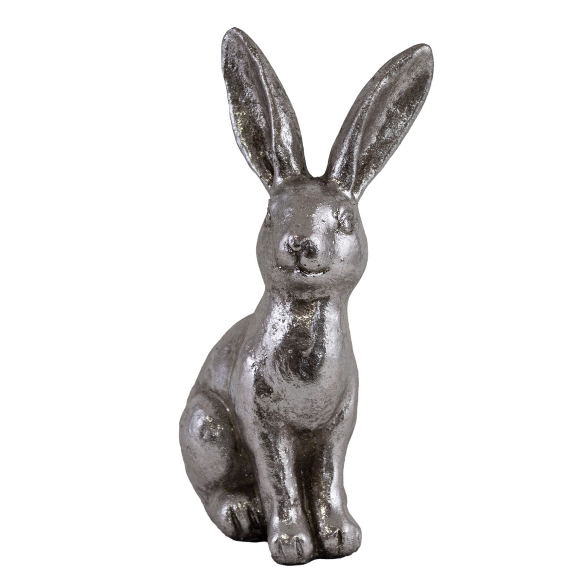 Сувенир Заяц (полирезин), H18,5x9x8см, в асс., серебряный в интернет-магазине флористических аксессуаров Азалия Декор