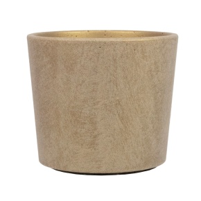 Кашпо Аура (бетон), D11xH10см, 0,6л, бежевый в интернет-магазине флористических аксессуаров Азалия Декор