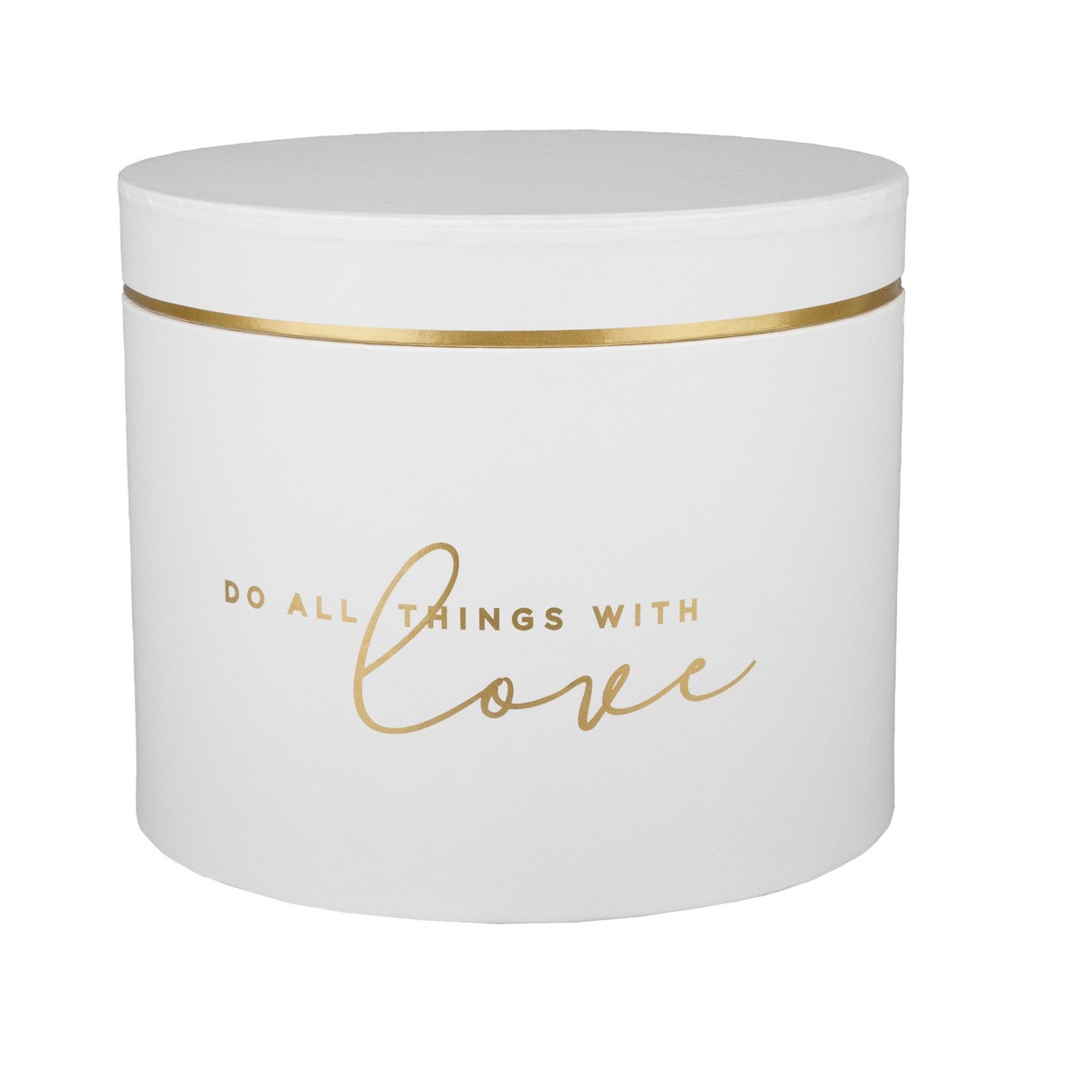 Набор коробок подарочных круглых 3шт., D17,5xH14,5см, белый в интернет-магазине флористических аксессуаров Азалия Декор