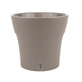 Кашпо со вставкой Дали Софт (пластик), D11xH10,5см, 0,6л, бежевый в интернет-магазине флористических аксессуаров Азалия Декор
