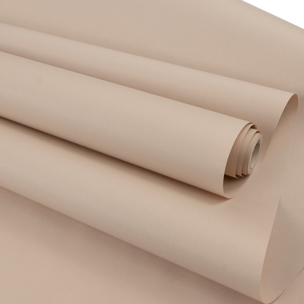 Бумага упаковочная крафт двусторонняя 60гр, 68 см 10 м, бежевый в интернет-магазине флористических аксессуаров Азалия Декор