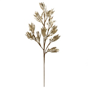 Ветка с глиттером, 70см, шампань в интернет-магазине флористических аксессуаров Азалия Декор