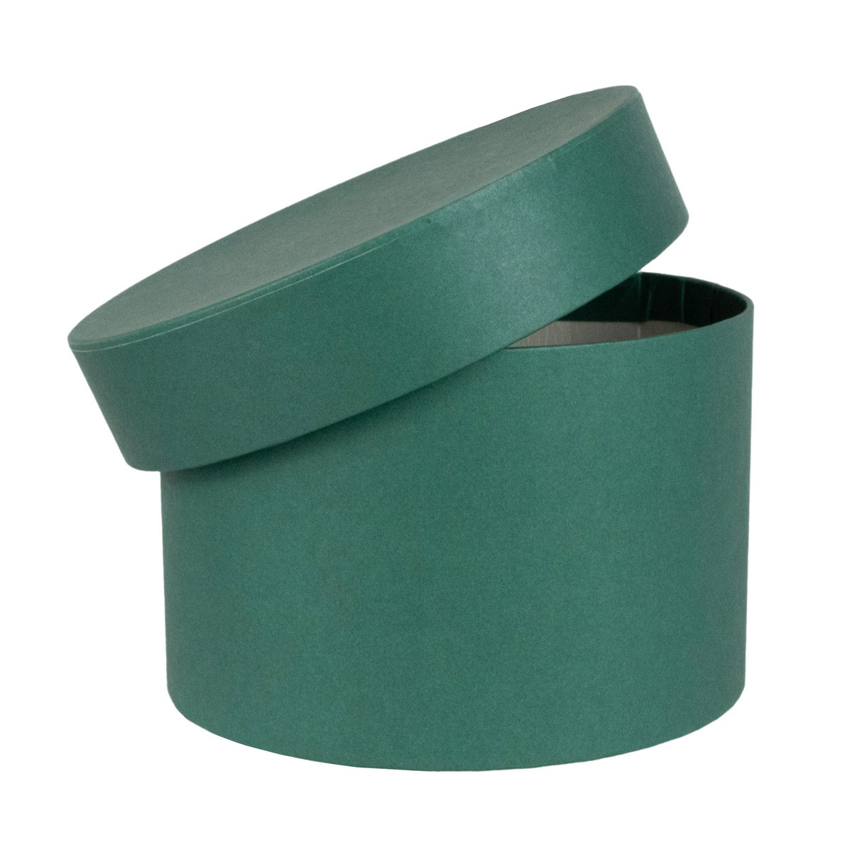 Коробка подарочная круглая, D15xH10 см, изумрудный в интернет-магазине флористических аксессуаров Азалия Декор