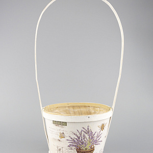 Корзина Прованс (дерево), 15,5х11,5см в интернет-магазине флористических аксессуаров Азалия Декор