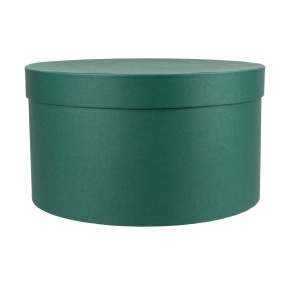 Коробка подарочная круглая, D30xH17 см, изумрудный в интернет-магазине флористических аксессуаров Азалия Декор