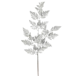 Ветка с глиттером, H84 см, серебряный в интернет-магазине флористических аксессуаров Азалия Декор