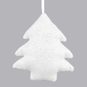 Украшение подвесное Елочка, 9х10см, серебр. в интернет-магазине флористических аксессуаров Азалия Декор