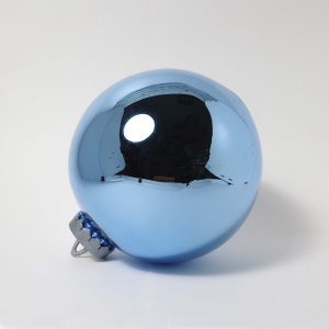 Украшение Шар зеркальный (пластик), D20см, синий в интернет-магазине флористических аксессуаров Азалия Декор