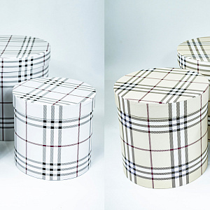 Набор коробок подарочных круглых 3шт., D19,5xH19см, белый в интернет-магазине флористических аксессуаров Азалия Декор