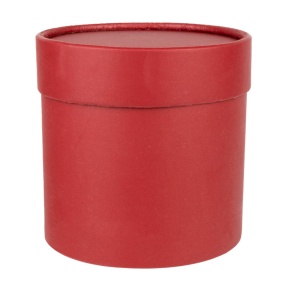 Коробка подарочная круглая, D12,5xH12,5см, красный в интернет-магазине флористических аксессуаров Азалия Декор