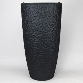 Кашпо Манго (бетон), D36xH70см, 50л, чёрный в интернет-магазине флористических аксессуаров Азалия Декор