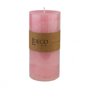 Свеча-столбик с ароматом Пион (80 часов), H15xD7см, розовый в интернет-магазине флористических аксессуаров Азалия Декор