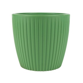 Кашпо со вставкой Эви (пластик), D10,5xH9,5см, 0,6л, зеленый в интернет-магазине флористических аксессуаров Азалия Декор