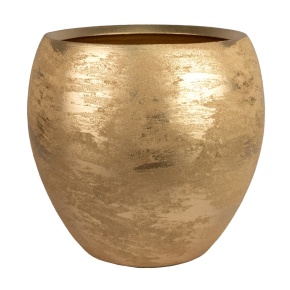 Кашпо Шар (керамика), D21xН23см, золотой в интернет-магазине флористических аксессуаров Азалия Декор