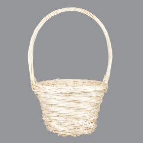 Корзина плетеная (ива), D27x18xH46см, натуральный в интернет-магазине флористических аксессуаров Азалия Декор