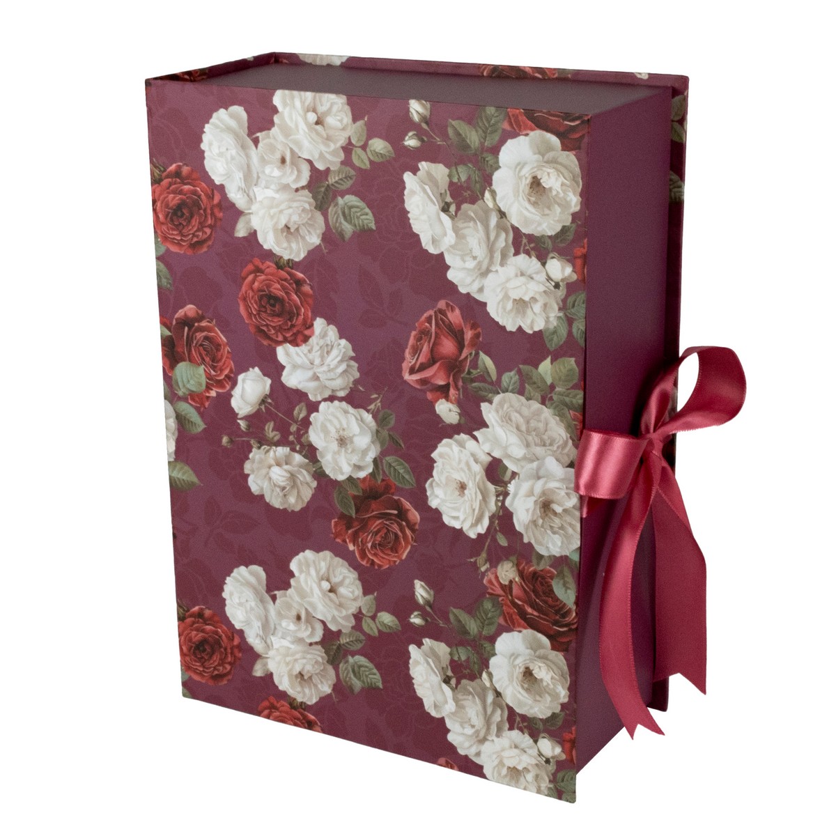 Набор коробок подарочных Книга 3шт., 30,3x21,5xH10,2см, красный/белый в интернет-магазине флористических аксессуаров Азалия Декор
